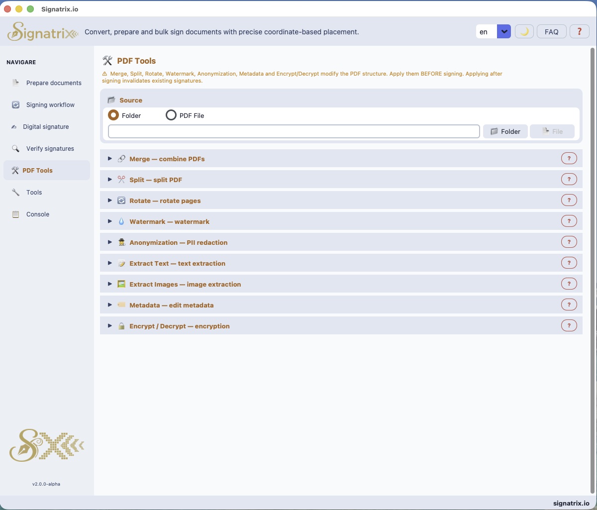 Signatrix — PDF Tools light